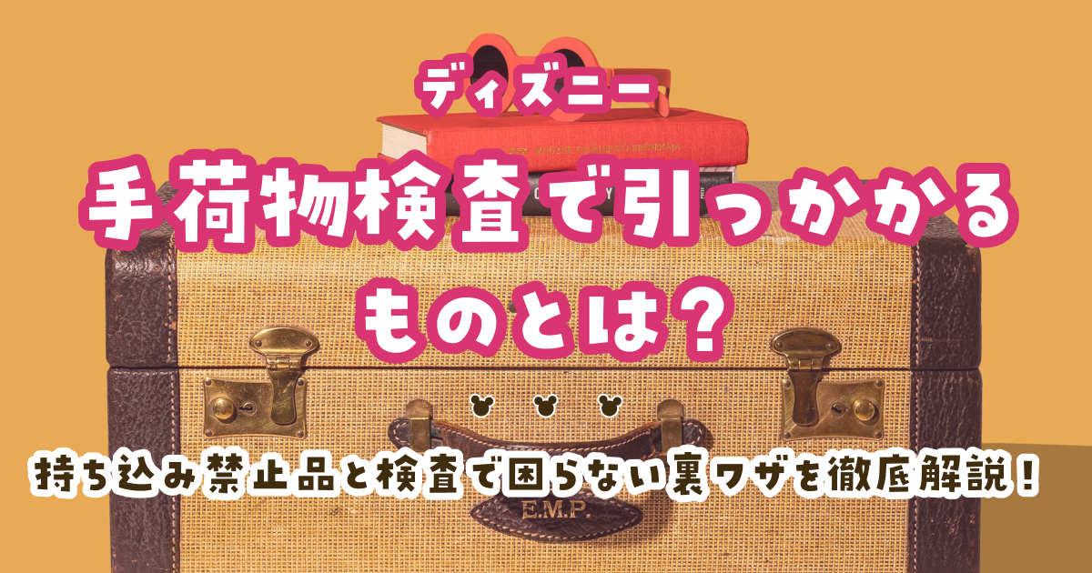 ディズニーの手荷物検査で引っかかるものとは？持ち込み禁止品と検査で困らない裏ワザを徹底解説！