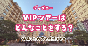 ディズニーVIPツアーはどんなことをする?体験した内容と感想まとめ